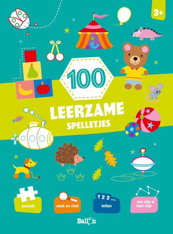 Omslag van boek: 100 leerzame spelletjes 3+