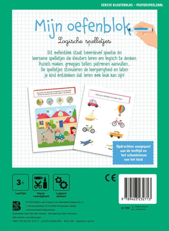 Mijn oefenblok: Logische spelletjes (Eerste kleuterklas - Peuterspeelzaal) 2