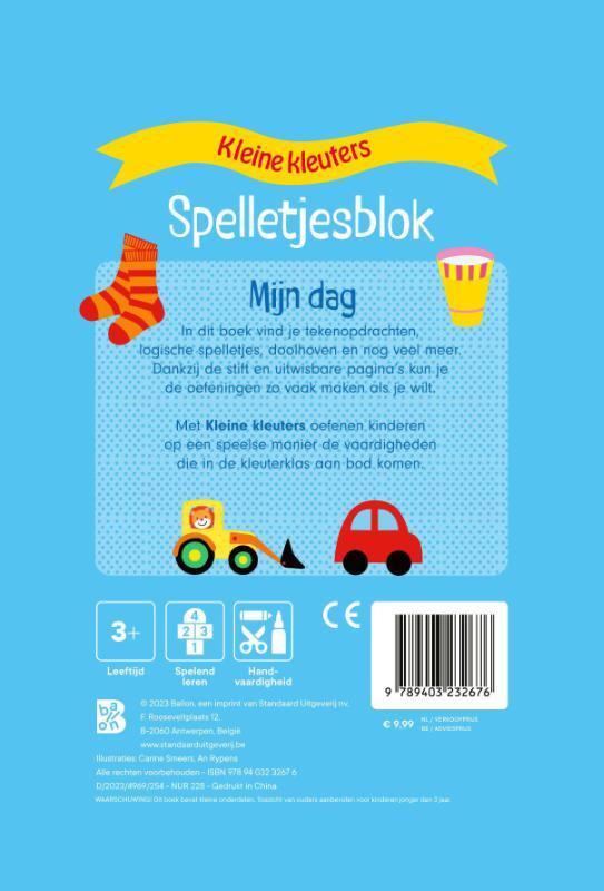 Spelletjesblok met viltstift 3+ Mijn dag 2