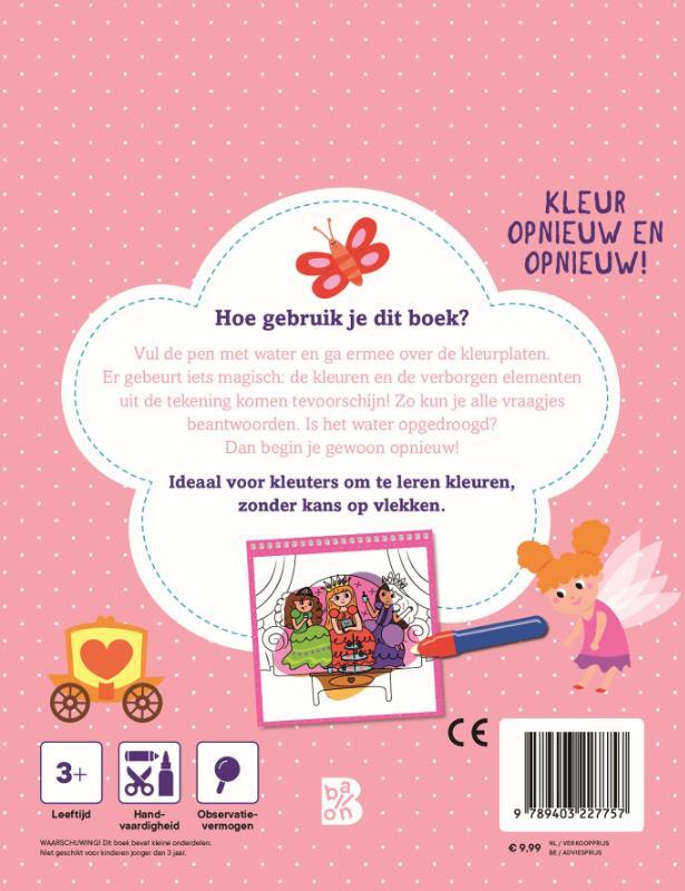 Kleuren met water Prinsessen en feeën 2