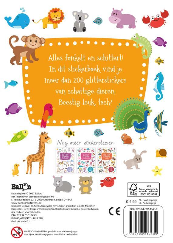 Glitterstickers Dieren 2