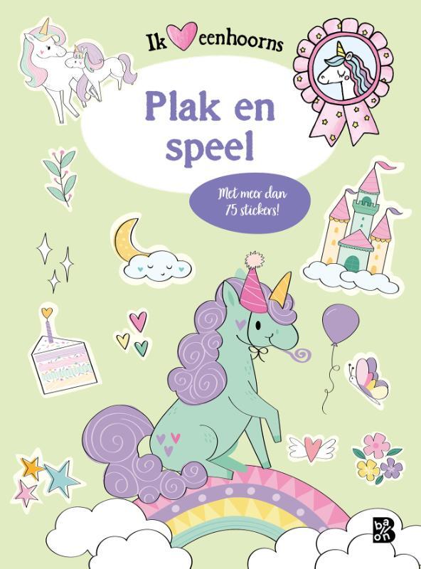 Omslag van boek: Eenhoorns, plak en speel