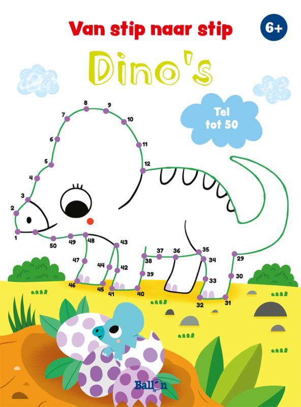 Omslag van boek: Van stip naar stip dino's