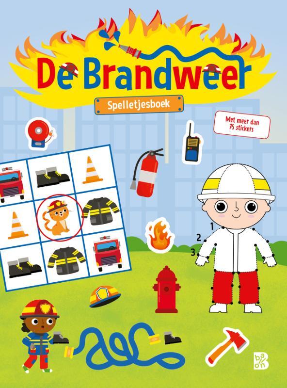 Omslag van boek: De brandweer spelletjesboek