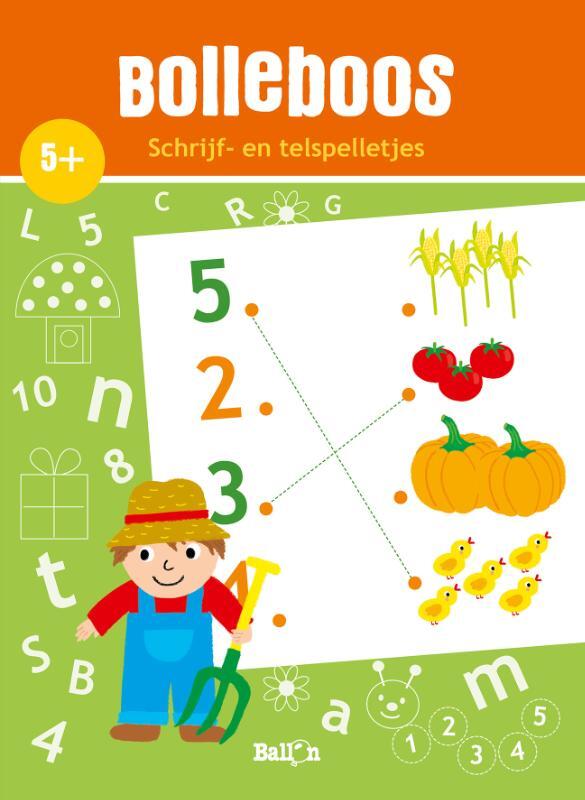 Omslag van boek: Schrijf- en telspelletjes 5+