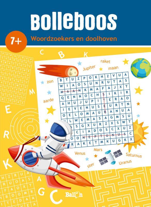 Omslag van boek: Woordzoekers en doolhoven 7+