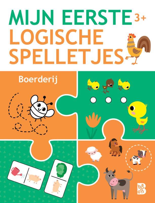 Omslag van boek: 3+ BoerderijMijn eerste logische spelletjes