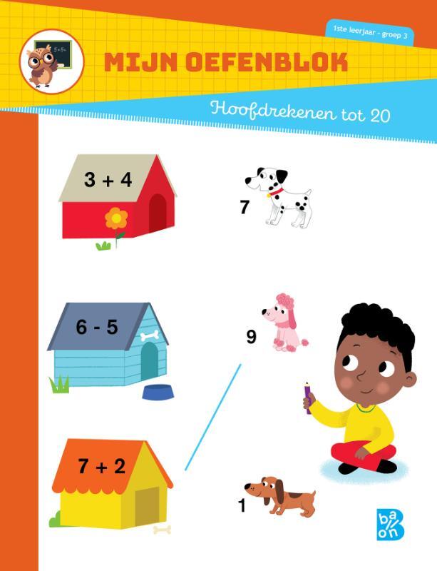 Omslag van boek: 1ste leerjaar-groep 3Mijn oefenblok Hoofdrekenen tot 20