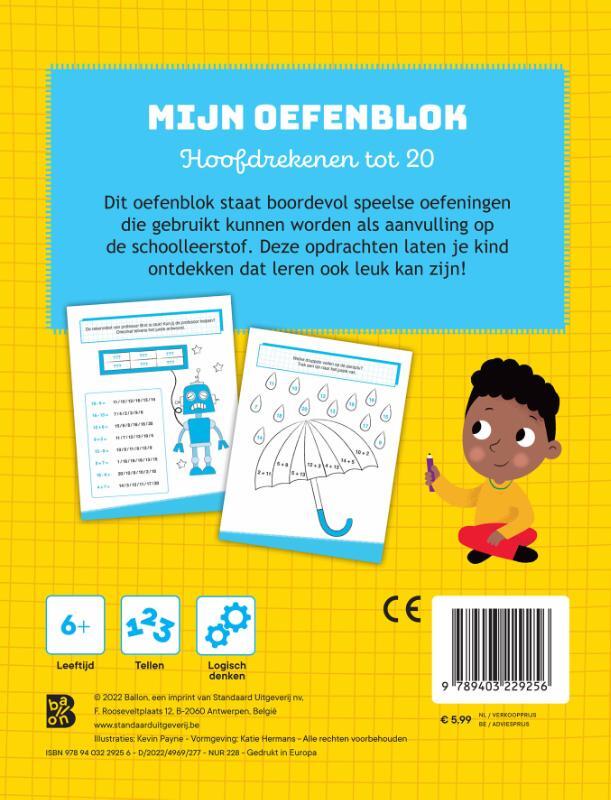 1ste leerjaar-groep 3Mijn oefenblok Hoofdrekenen tot 20 2