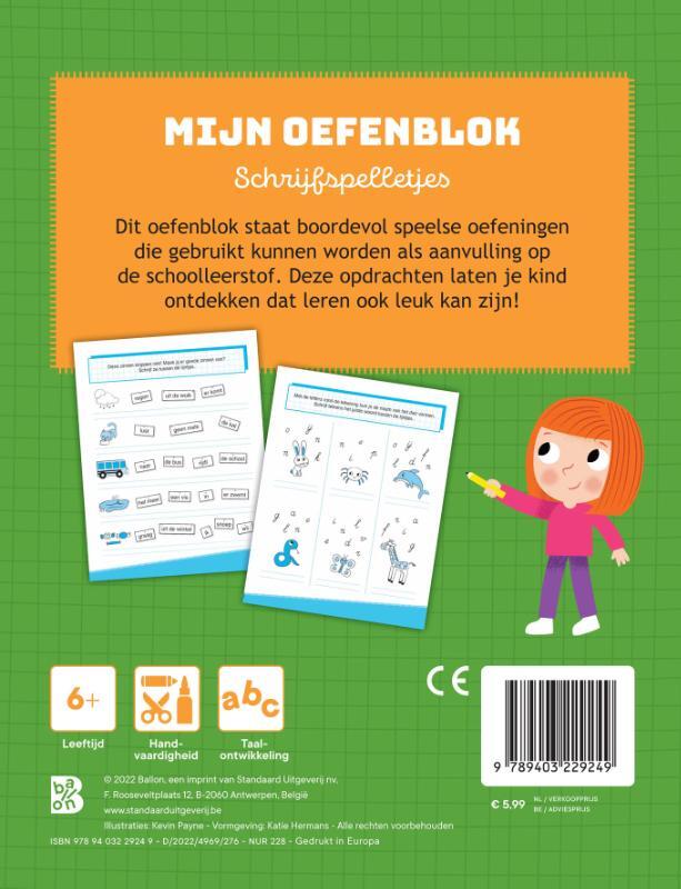 1ste leerjaar-groep 3Mijn oefenblok schrijfspelletjes 2