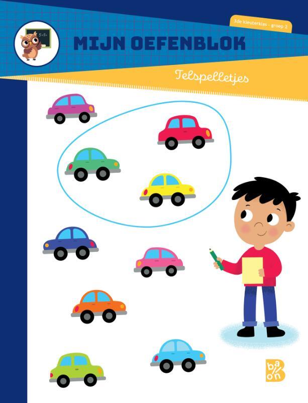 Omslag van boek: 3de kleuterklas-groep 2Mijn oefenblok Telspelletjes