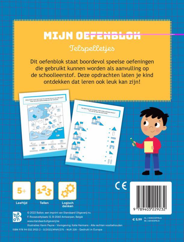 3de kleuterklas-groep 2Mijn oefenblok Telspelletjes 2