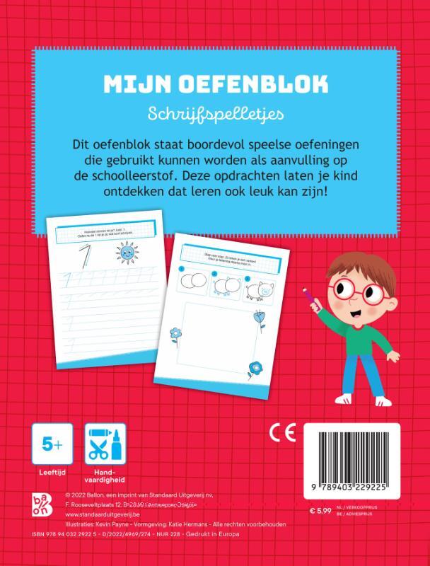 3de kleuterklas-groep 2Mijn oefenblok Schrijfspelletjes 2
