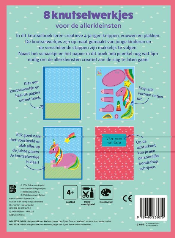 Knutselboek met schaartje: Eenhoorns 2