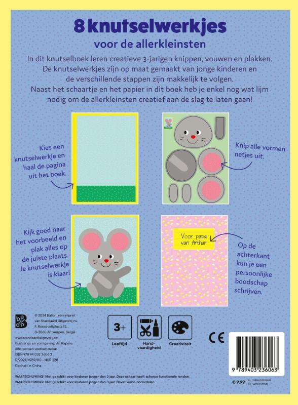 Knutselboek met schaartje: Dieren 2