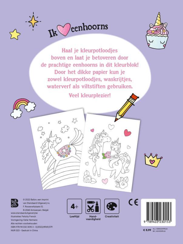 Eenhoorns kleurblok 2