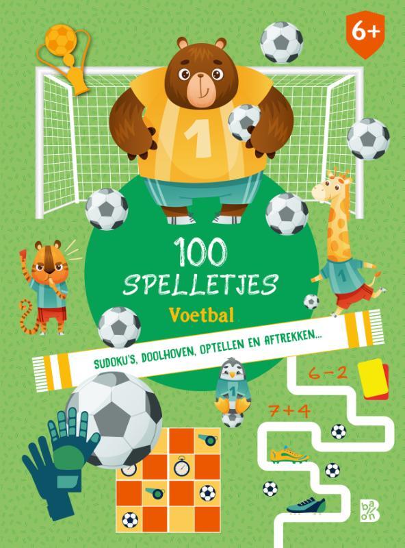 Omslag van boek: 6+100 spelletjes Voetbal