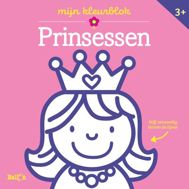 Omslag van boek: 3+Mijn kleurblok Prinsessen