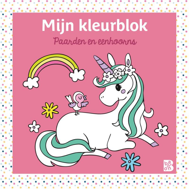 Omslag van boek: Mijn kleurblok: Paarden en eenhoorns