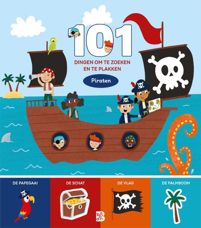 Omslag van boek: 101 dingen om te zoeken en te plakken: Piraten