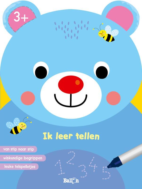 Omslag van boek: 3+Ik leer tellen