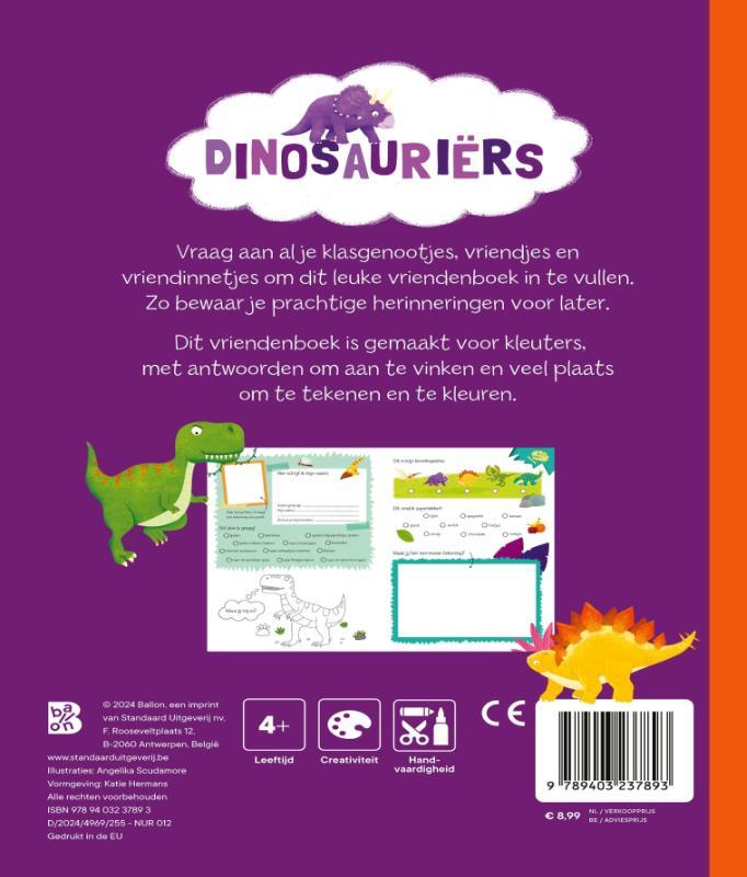 Eerste vriendenboek voor kleuters: dino's 2