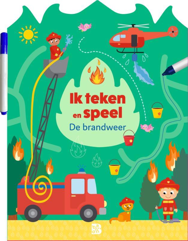Omslag van boek: Ik teken en speel: brandweer