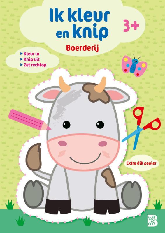 Omslag van boek: Ik kleur en knip: Boerderij