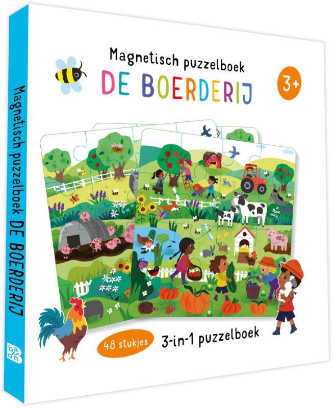 Omslag van boek: Magnetisch puzzelboek: De boerderij