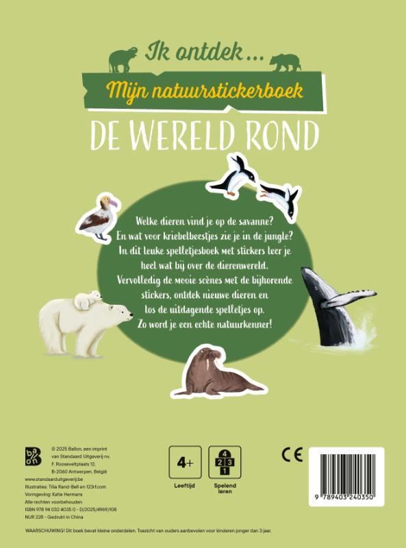 Ik ontdek: Mijn natuurstickerboek: De wereld rond 2