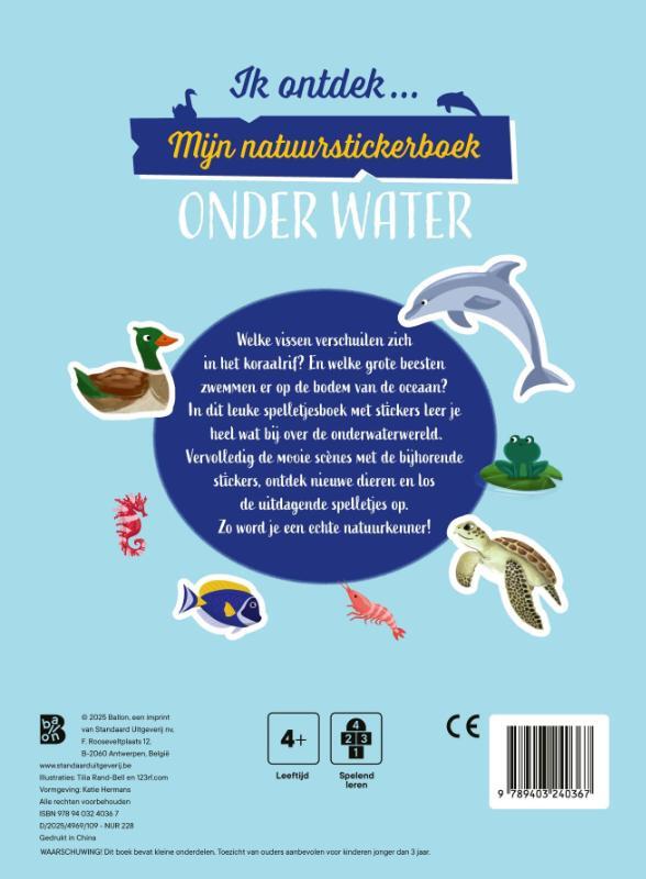 Ik ontdek: Mijn natuurstickerboek: Onder water 2