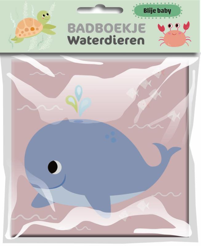 Omslag van boek: Blije baby: Waterdieren (badboekje)