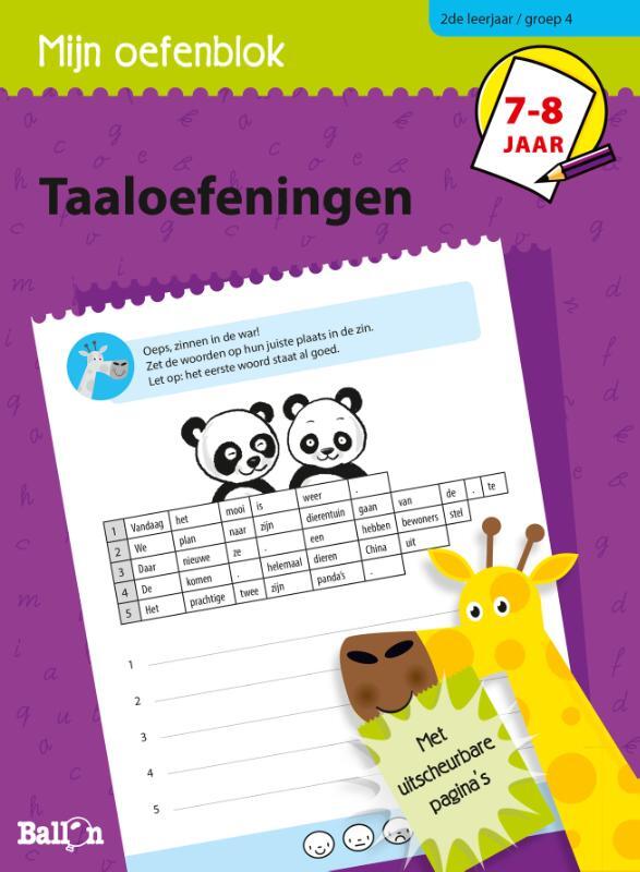 Omslag van boek: 7-8 jaarTaaloefeningen