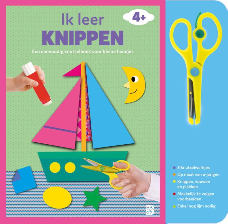 Omslag van boek: Ik leer knippen 4+ (boot) met schaartje